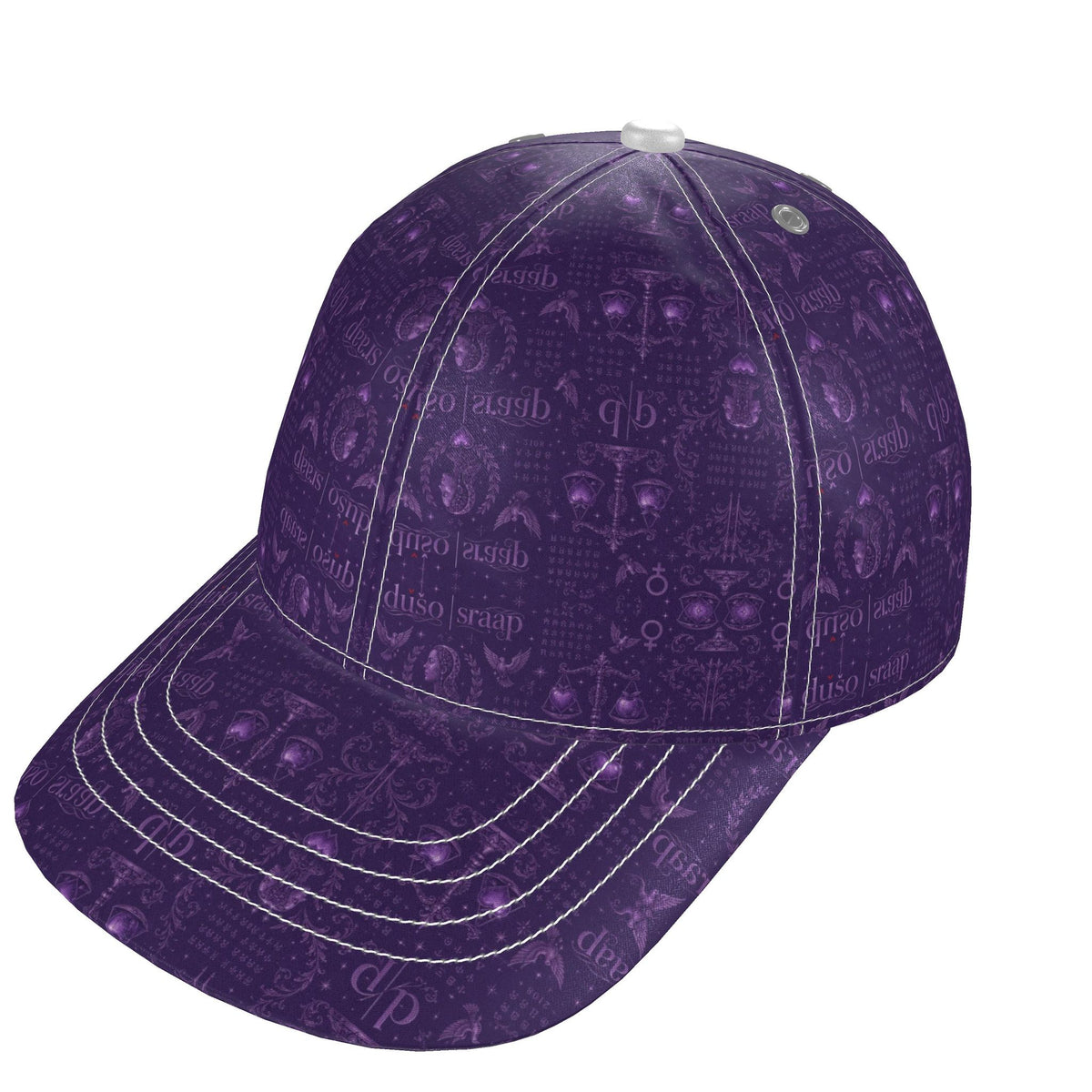 Imperial Veil House Print Silk Satin Cap
