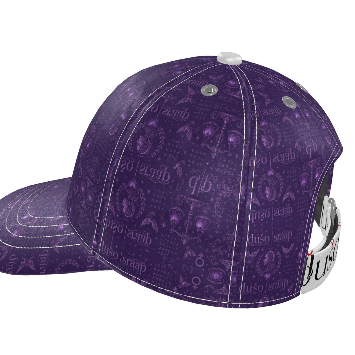 Imperial Veil House Print Silk Satin Cap