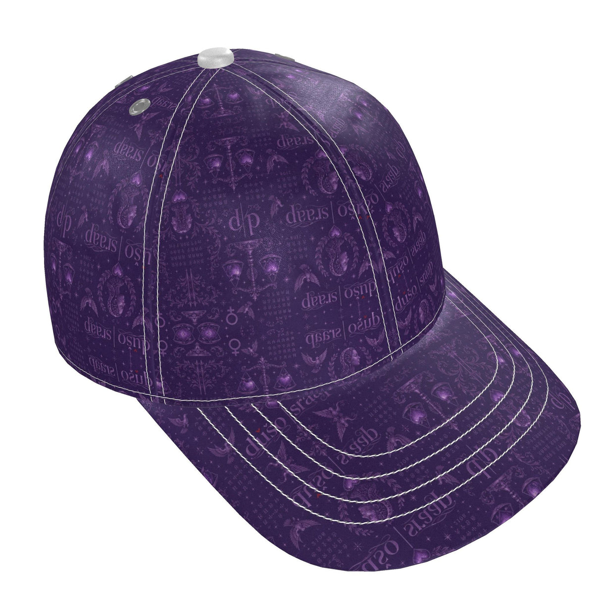 Imperial Veil House Print Silk Satin Cap