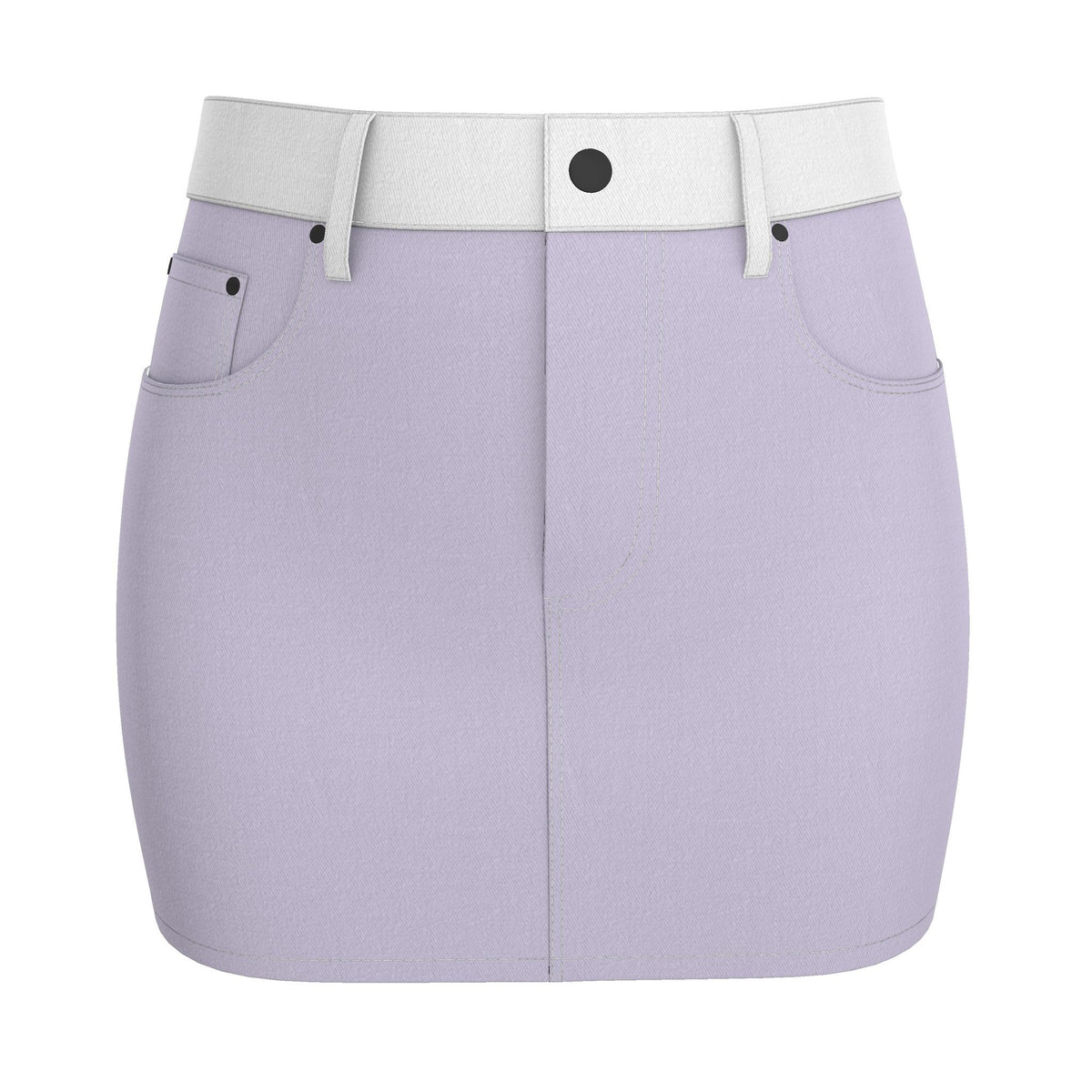 Paars Veil Denim Mini Skirt