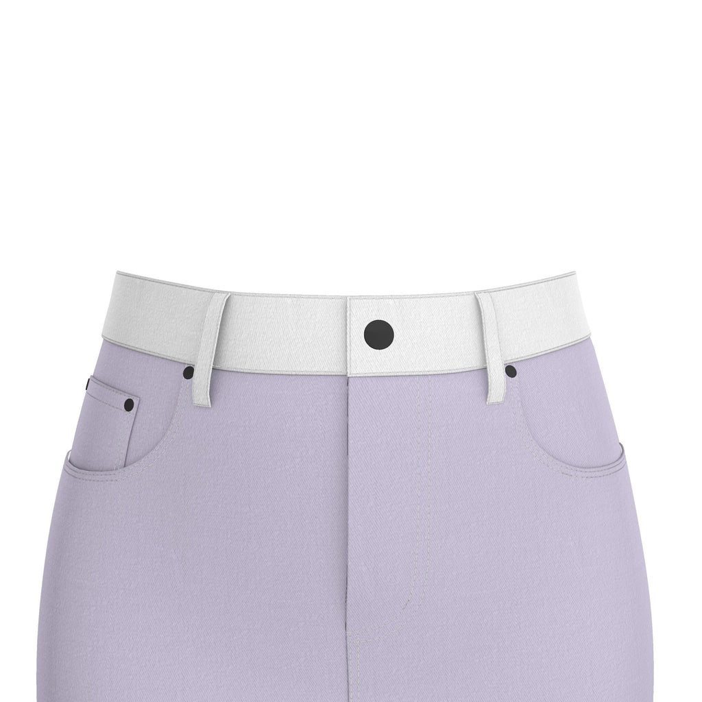 Paars Veil Denim Mini Skirt