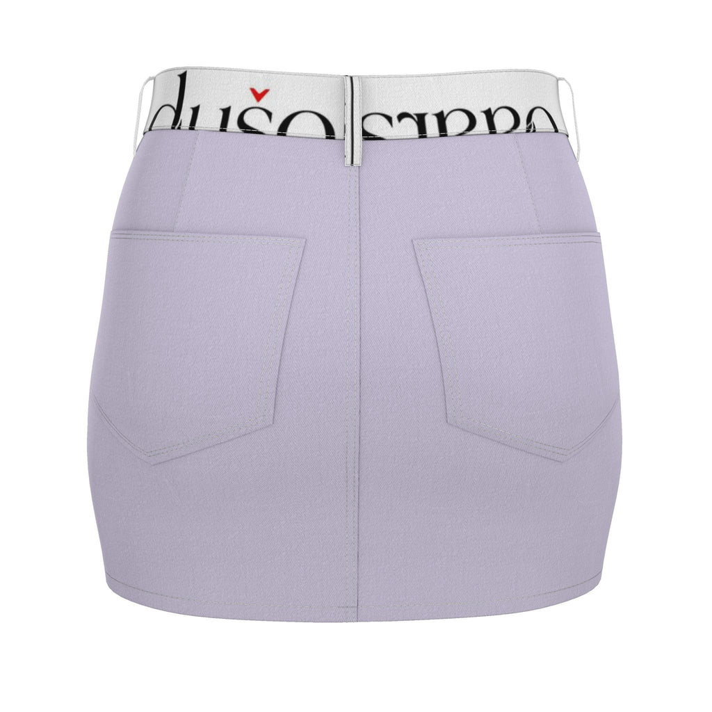 Paars Veil Denim Mini Skirt