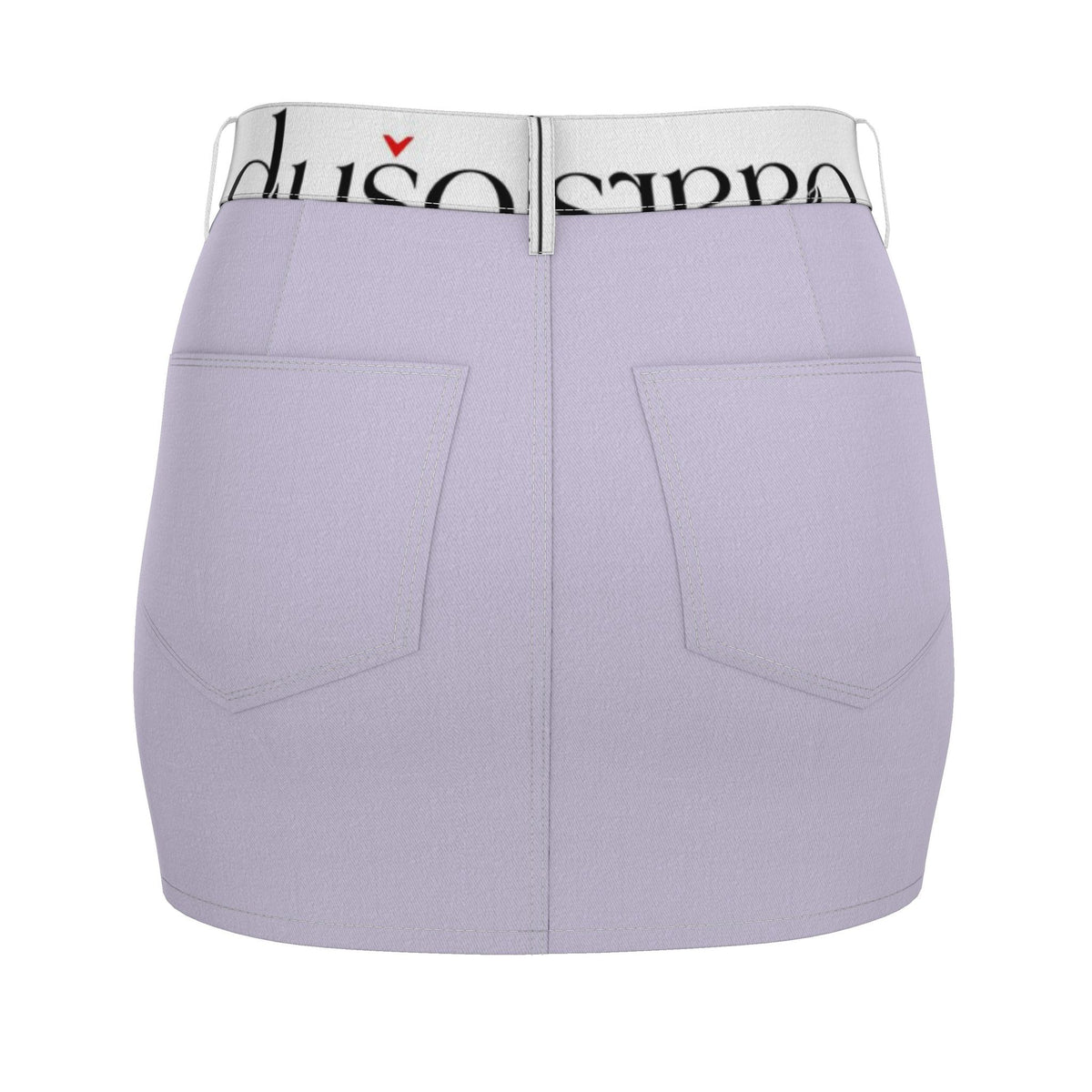 Paars Veil Denim Mini Skirt