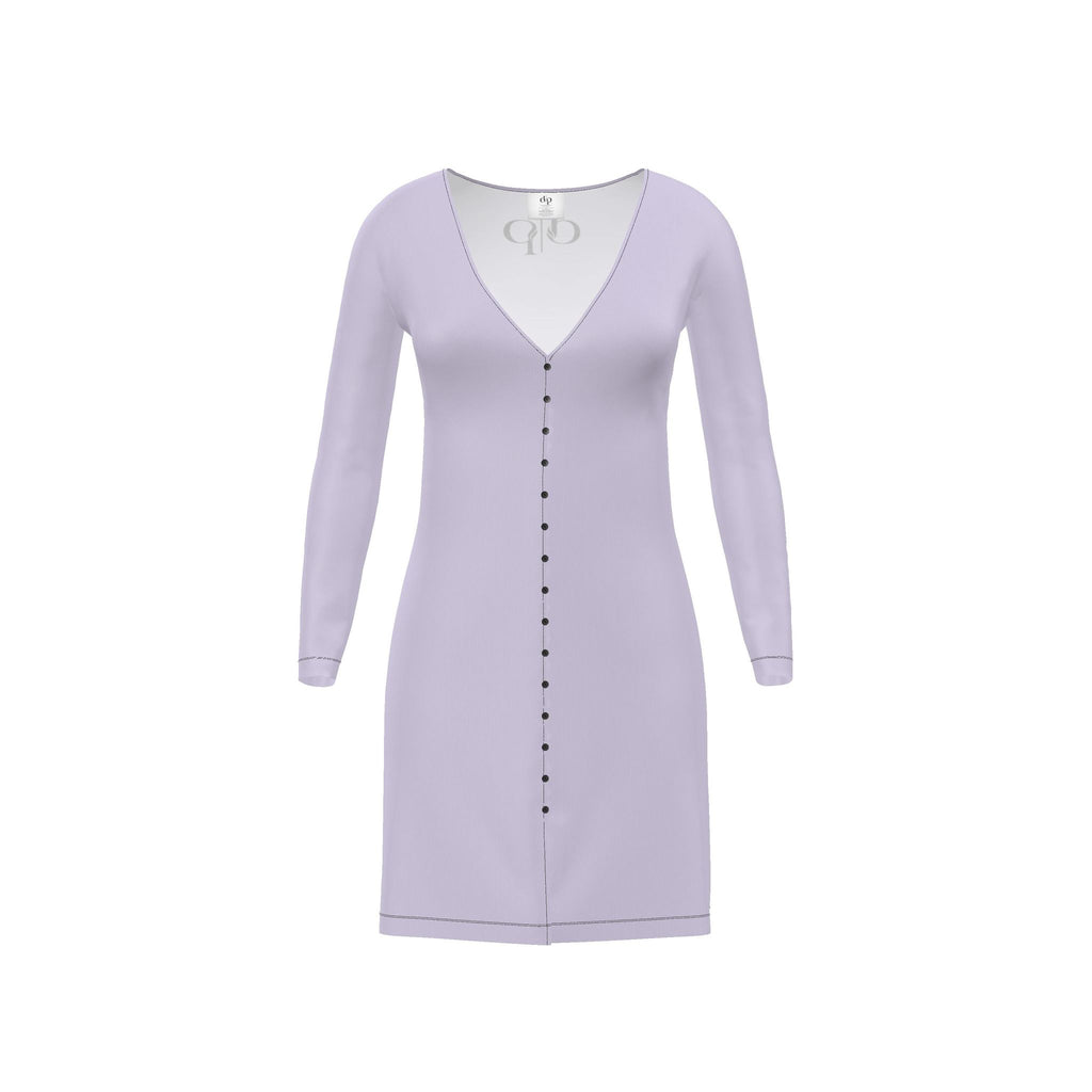 Paars Veil Knit Cardigan Dress