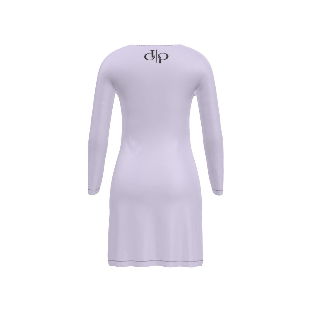 Paars Veil Knit Cardigan Dress