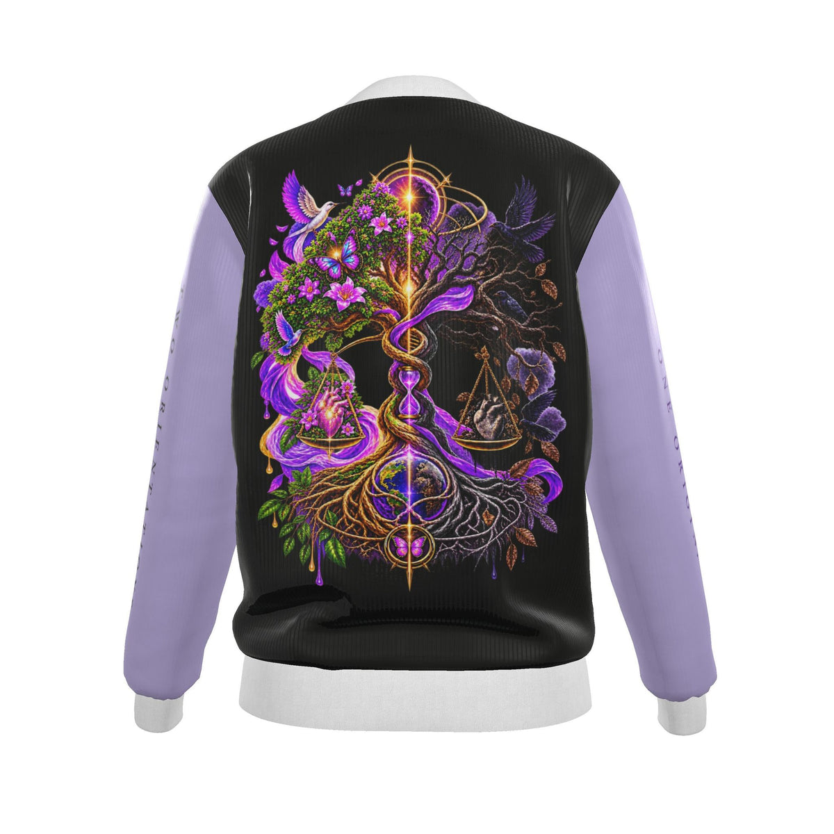 Paars Veil “The Balance of Becoming” Reversible Silk Bomber Jacket