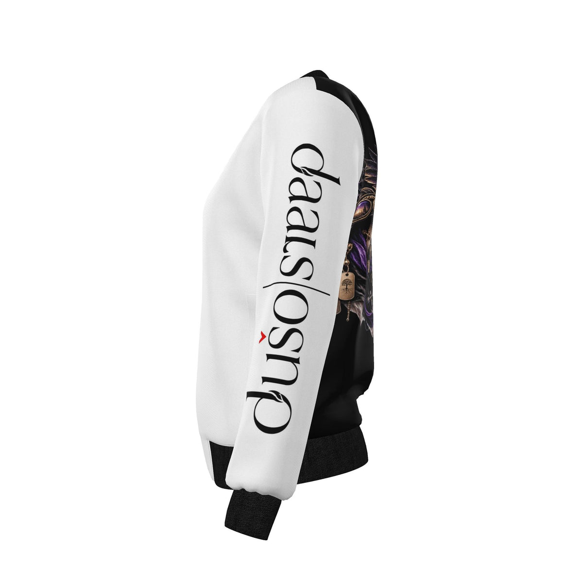 Ivory Absolute “The Flight of Origin” Reversible Silk Bomber Jacket