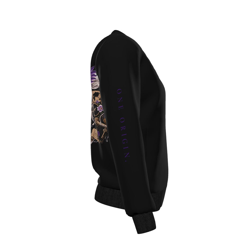 Desert Umber “The Flight of Origin” Reversible Silk Bomber Jacket