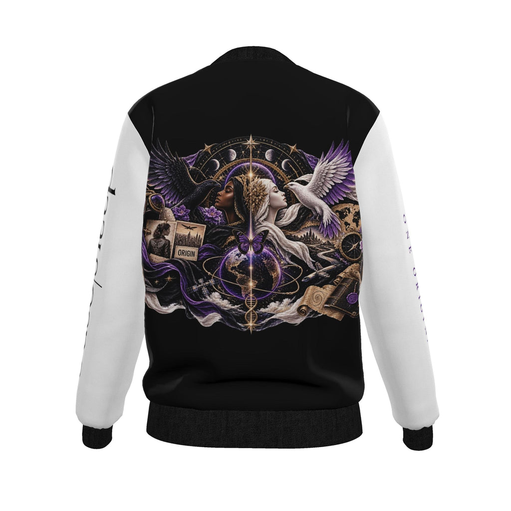 Ivory Absolute “The Flight of Origin” Reversible Silk Bomber Jacket