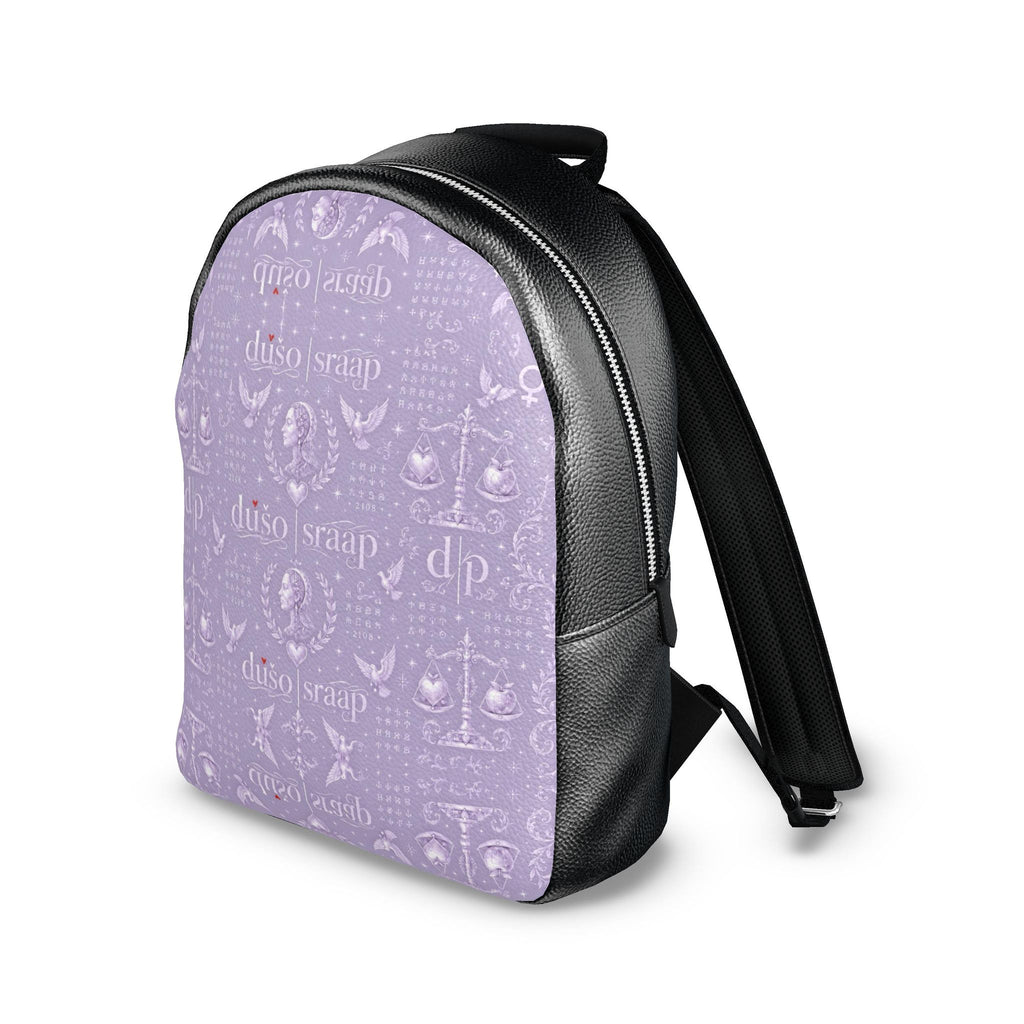 PAARS VIEL House Print Leather Backpack