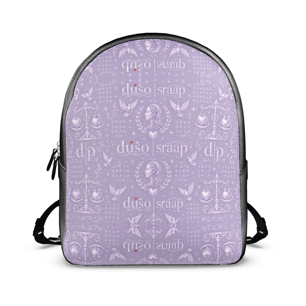 PAARS VIEL House Print Leather Backpack